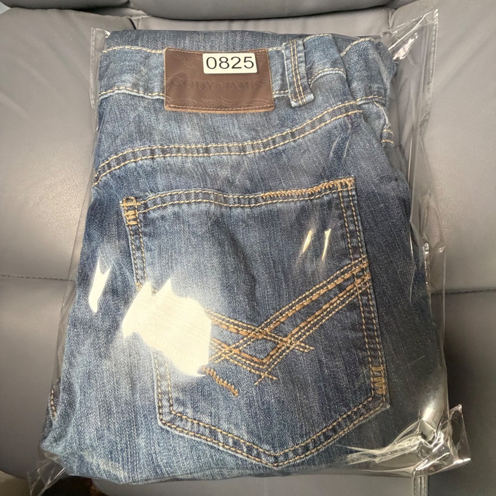 Cody James Core Mens Straight Leg Jeans Blue Medium Wash 31x32 Stretch Denim - Picture 10 of 10